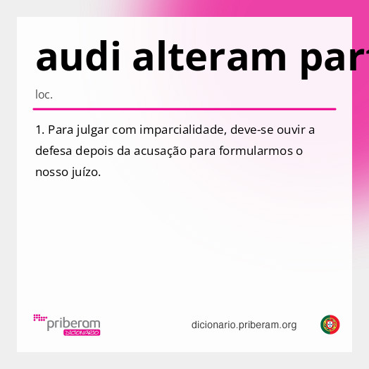Significado de audi alteram partem